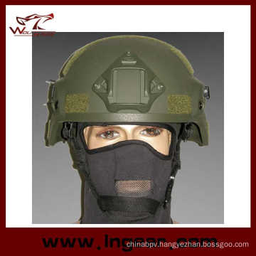 Military Mich 2000 Ach Helmet with Nvg Mount & Side Rail Action Version Helmet Od